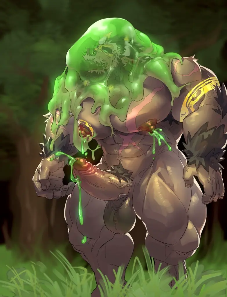 Image male,penis,erection,muscular,muscular_male,male_only,yaoi,tattoo,tattooed_arm,balls,completely_nude,green_eyes,monster,dark_hair,looking_pleasured,pubic_hair,bara,white_horns,completely_nude_male,white_horn,5_fingers,large_penis,large_balls,slime,scar,scars,erect_nipples,brown_fur,bovid,bovine,forest,arm_tuft,forest_background,possession,brown_body,hypnosis,humanoid_feet,humanoid_hands,adventurer,brown_skin,brown_balls,brown_penis,mind_control,5_toes,plantigrade,green_slime,tattoos,2_horns,red_nipples,bovid_horn,parasite,tattoo_on_chest,red_glans,bovine_humanoid,bovid_humanoid,possessed,green_cum,ambush,luke_c419,paladin_(wildigu),parasitic_possession