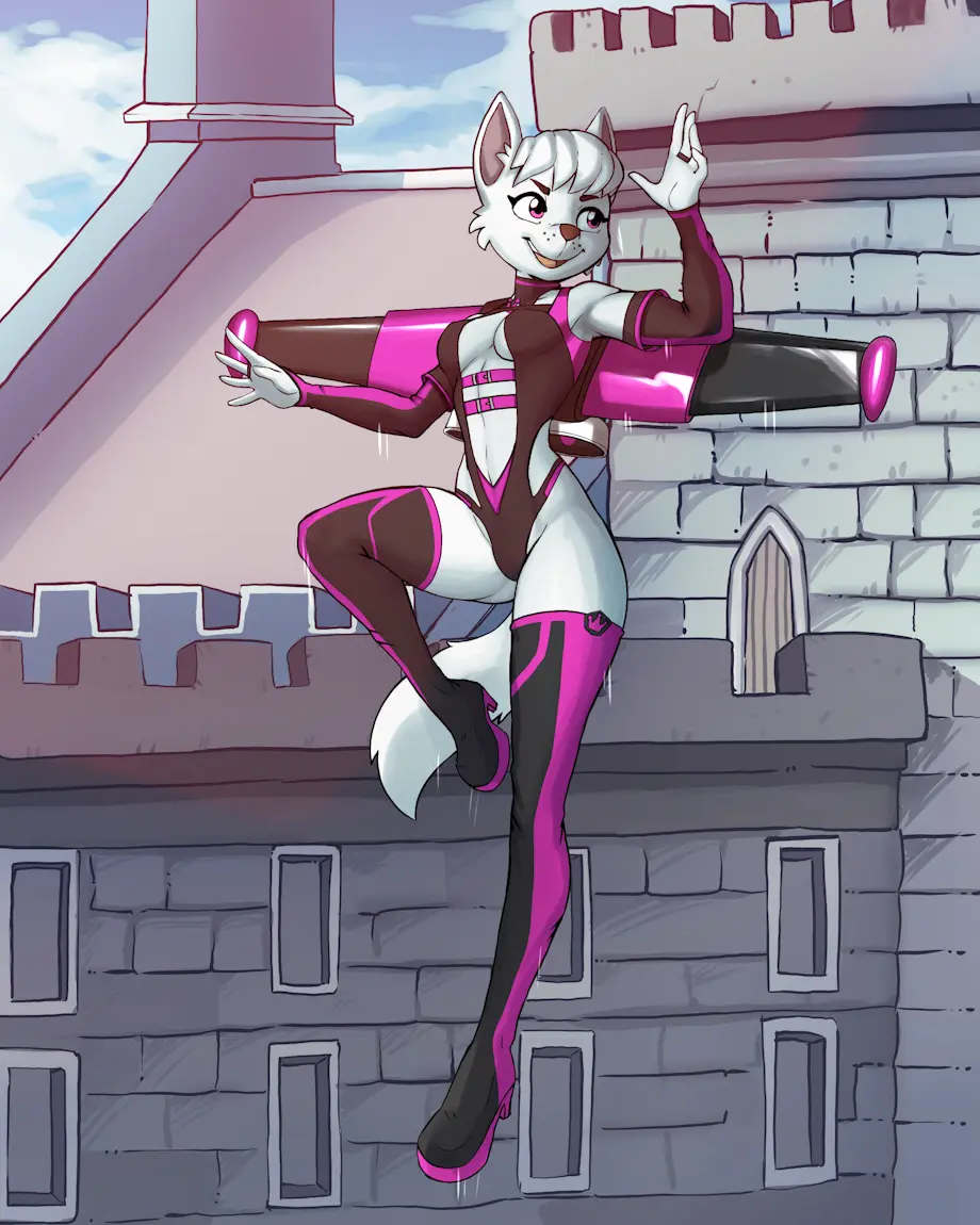 Image female,white_hair,nude,wings,naked,canid,canine,canis,domestic_dog,latex,skimpy,skimpy_clothes,white_body,boots,white_fur,tiara,crown,nickelodeon,nicktoons,nick_jr,terrier,paw_patrol,sweetie_(paw_patrol),west_highland_white_terrier,diacordst,diacordst_(artist),jetpack