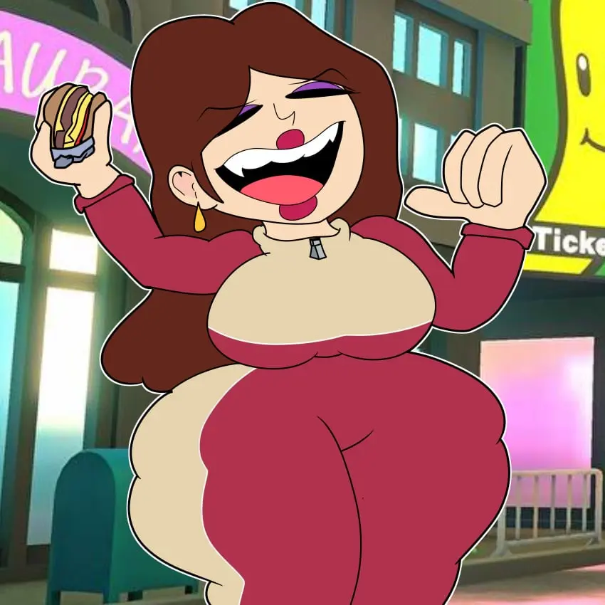 Image big_breasts,breasts,clothed,female,female_only,huge_ass,mario_(series),nintendo,public,ass_focus,bodysuit,fat,casual,pauline,mario_kart,hamburger,united_states_of_america,teaset_haliley,mario_kart_8,new_york,new_york_city