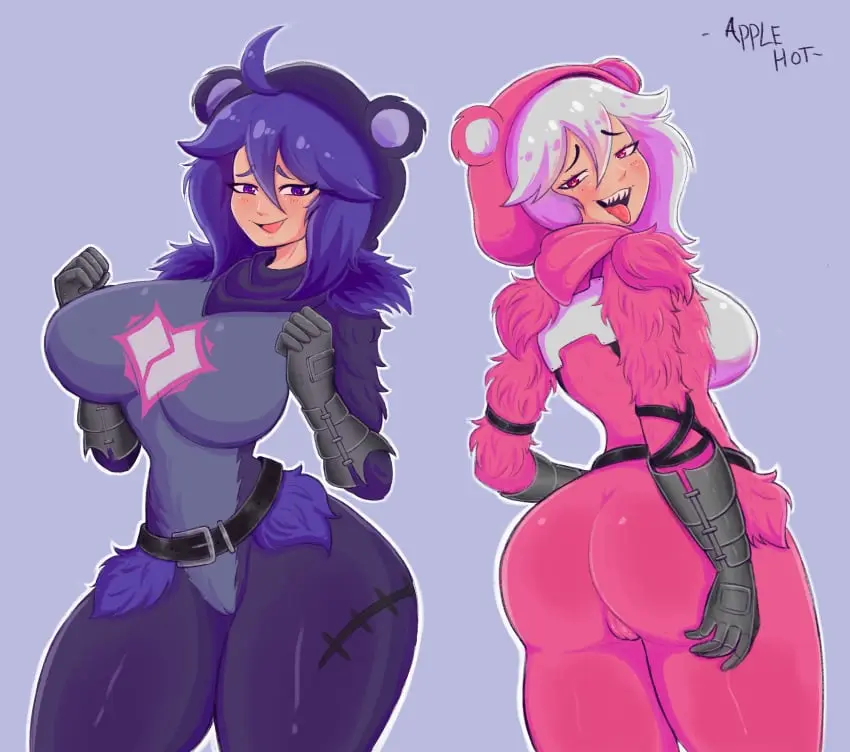 Image breasts,female,female_only,large_breasts,white_hair,2girls,pokemon,short_hair,big_ass,thick_thighs,duo,fortnite,tagme,purple_hair,mario_(series),nintendo,cameltoe,sharp_teeth,bodysuit,commission,purple_clothing,crossover,pink_clothing,skin_tight,hex_maniac,white_outline,boosette,crossover_cosplay,applehot,bear_costume,raven_team_leader_(cosplay)