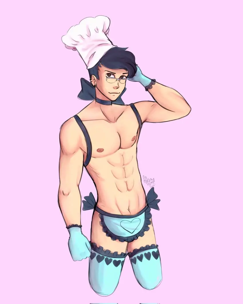 Image clothing,1boy,male,nude,penis,underwear,male_only,nude_male,skinny,video_games,solo_male,video_game,flipline_studios,papa_louie,flipline,nsfwmolina,moe_(papa_louie)