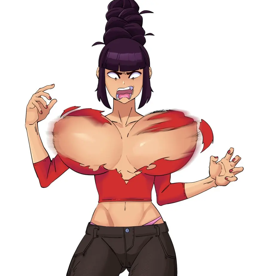 Image 1girls,big_breasts,breasts,exposed_breasts,female,long_hair,no_bra,white_background,huge_breasts,2d,purple_hair,thong,pink_panties,command_grab,deemlyart,shirt_rip,asian_latina