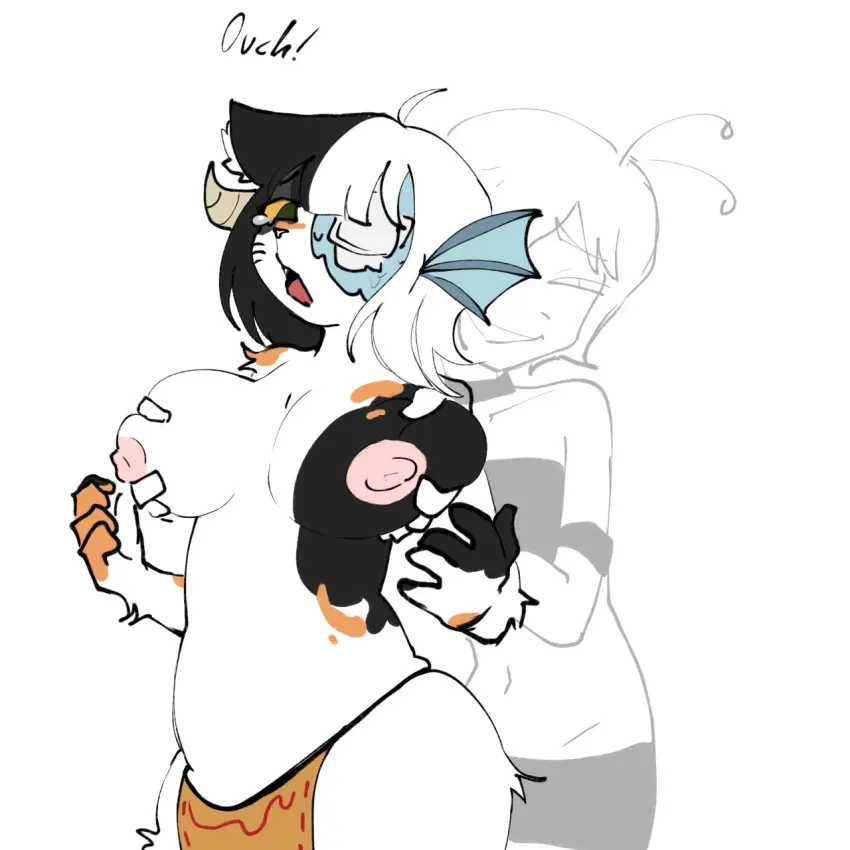 Image furry, thick_thighs, from_behind, tagme, fur, feline, groping, tears, shaking, fondling, fondling_breast, groping_breasts, rough, touching_breast, idk_what_to_tag_it, shaky