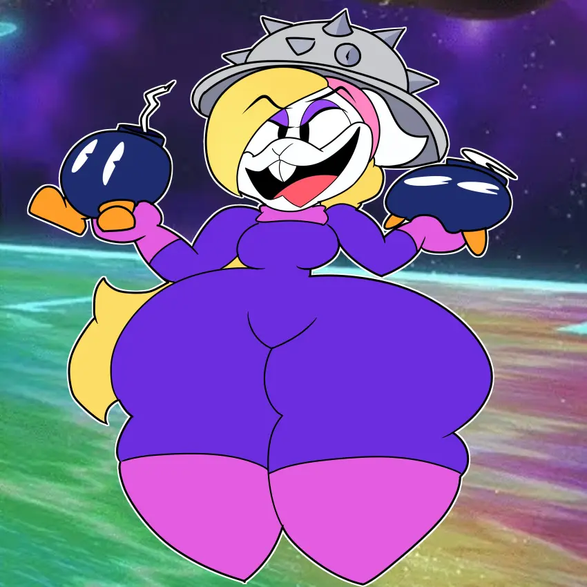 Image clothed,female,female_only,huge_ass,mario_(series),nintendo,public,ass_focus,shortstack,bodysuit,teasing,casual,ass_bigger_than_head,mario_kart,super_mario_odyssey,hariet_(mario),teaset_haliley,rainbow_road