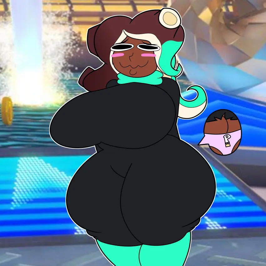 Image breasts,clothed,female,female_only,huge_ass,huge_breasts,mario_(series),nintendo,public,ass_focus,bodysuit,marina_(splatoon),splatoon,casual,ripped_clothing,public_nudity,ass_bigger_than_head,sideass,off_the_hook_(splatoon),mario_kart,ass_window,teaset_haliley