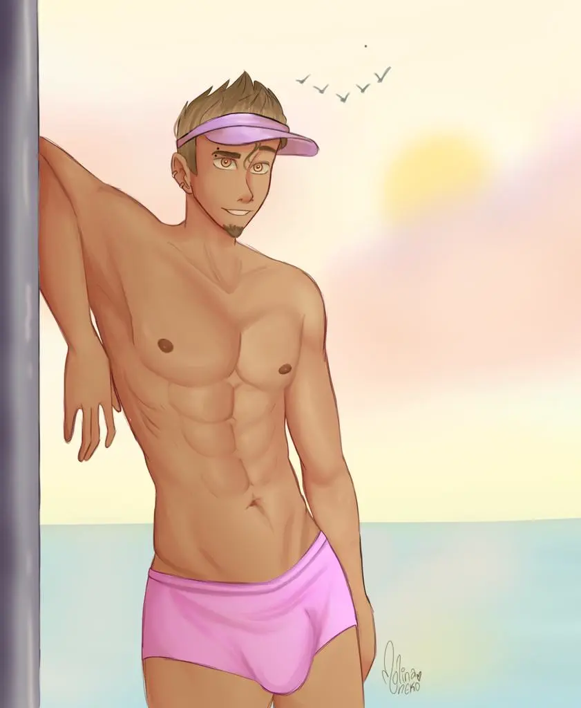 Image clothing,1boy,male,nude,penis,underwear,male_only,nude_male,shorts,skinny,video_games,solo_male,video_game,flipline_studios,papa_louie,flipline,nsfwmolina,alberto_(papa_louie)