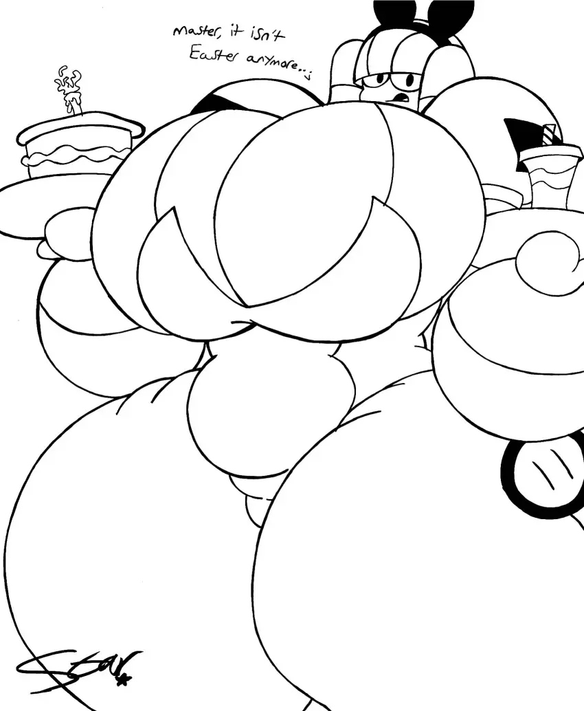 Image big_breasts,breasts,female,thick_thighs,wide_hips,huge_breasts,tagme,bunnysuit,robot,mya_(dorahden),incredistar