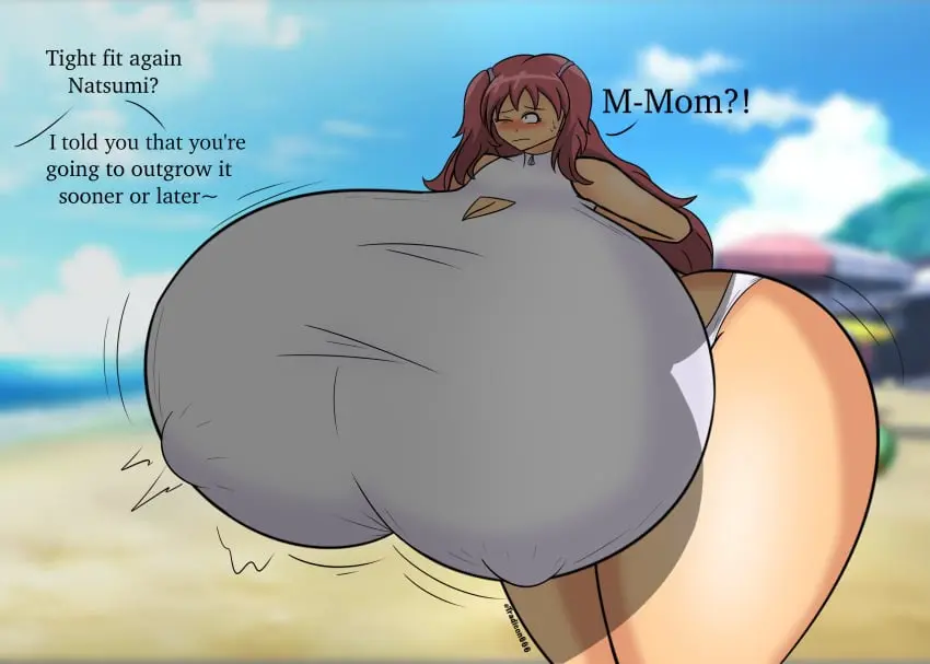 Image 1girls, breasts, female, bikini, thick_thighs, beach, text, breasts_bigger_than_head, breasts_bigger_than_torso, enormous_breasts, hyper_breasts, tagme, talking, hyper_ass, hyper, breast_expansion, growth, bursting_breasts, butt_expansion, growing, enormous_ass, hyper_thighs, bursting_butt, tradicon666