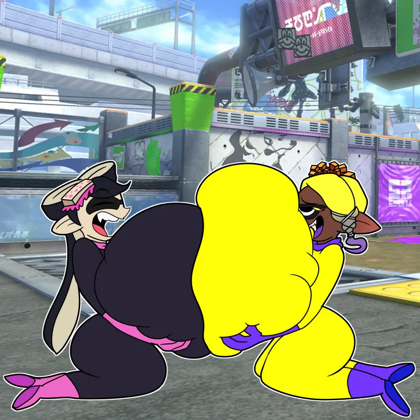 Image breasts,clothed,female,female_only,2girls,multiple_girls,big_ass,huge_breasts,breasts_bigger_than_head,hyper_breasts,mario_(series),nintendo,public,breast_grab,bodysuit,splatoon,splatoon_3,teasing,grabbing_own_breast,casual,frye_(splatoon),mario_kart,callie_(splatoon),breast_to_breast,squid_sisters,deep_cut_(splatoon),teaset_haliley