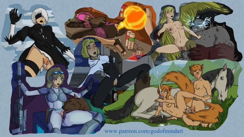 Image breasts,female,male,multiple_girls,oral,penis,pussy,straight,ass,sex,fellatio,anus,pubic_hair,penetration,blowjob,multiple_boys,canine,cunnilingus,female_pubic_hair,spitroast,crossover,horse,vaginal,marvel,marvel_comics,mass_effect,tali'zorah_nar_rayya,starcraft,6+girls,nier:_automata,yorha_2b,android,collage,6girls,gwen_stacy,nier_(series),ghost_(starcraft),god_of_mind,lena_white,nova_(starcraft),terran,thomas_axman,warthford