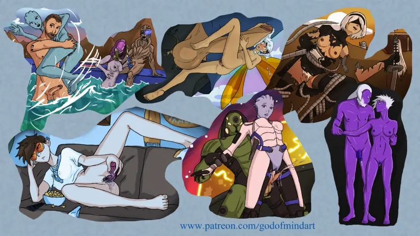Image female, straight, sex, penetration, vaginal_insertion, overwatch, overwatch_2, vaginal, tracer, marvel, marvel_comics, mass_effect, tali'zorah_nar_rayya, liara_t'soni, nier:_automata, yorha_2b, vaginal_masturbation, android, collage, commander_shepard, nier_(series), krogan, wasp_(marvel), god_of_mind, warthford, garrus_vakarian, hope_van_dyne, spirits
