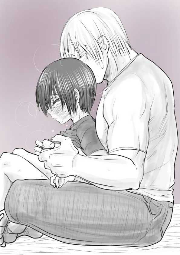 Image 1girls,big_breasts,breasts,female,1boy,male,size_difference,couple_(romantic),squeezing_breast,hand_on_breast,andy_(undead_unluck),izumo_fuuko,undead_unluck