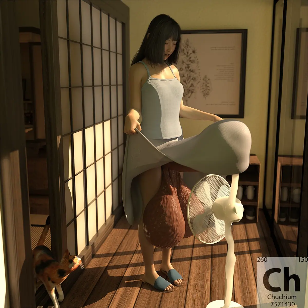 Image solo,bangs,black_hair,cum,penis,1futa,futanari,intersex,watermark,balls,huge_cock,tagme,alternate_version_available,3d,solo_futa,cumming,hyper_balls,hyper_penis,asian,toes,hyper,sandals,fan,japanese,balls_bigger_than_head,asian_futa,cat,cooling_off,cum_on_object,penis_longer_than_knee,japanese_house,black_haired_futa,chuchi,japanese_futa,pet_cat,slides,slides_(footwear)