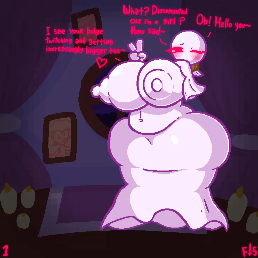 Image 1girls,breasts,female,red_eyes,1boy,male,huge_ass,huge_breasts,wink,ghost,edit,talking_to_viewer,rule_63,friday_night_funkin,friday_night_funkin_mod,oruta_(friday_night_funkin),oruta,filthyskull