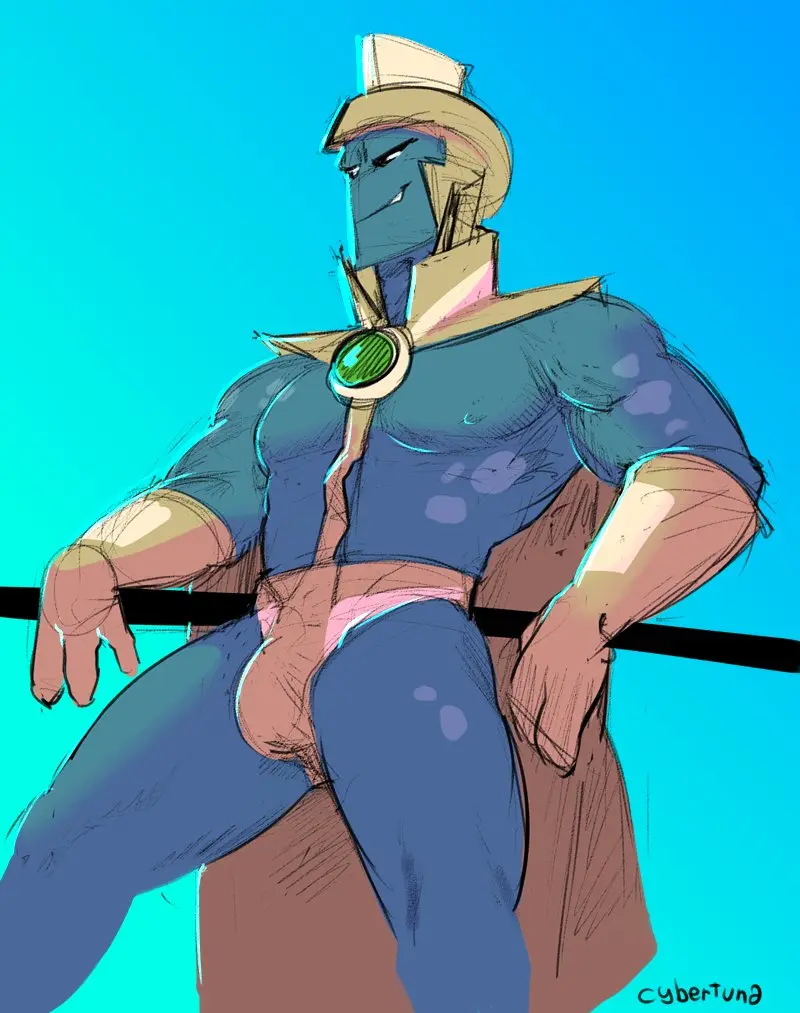 Image nipples,simple_background,smile,solo,standing,1boy,gloves,male,underwear,blue_background,disney,humanoid,headwear,male_only,headgear,half-closed_eyes,bulge,cape,narrowed_eyes,blue_body,alien,helmet,2020,alien_humanoid,blue_theme,cybertuna,ducktales,ducktales_(2017),lunaris_(ducktales)