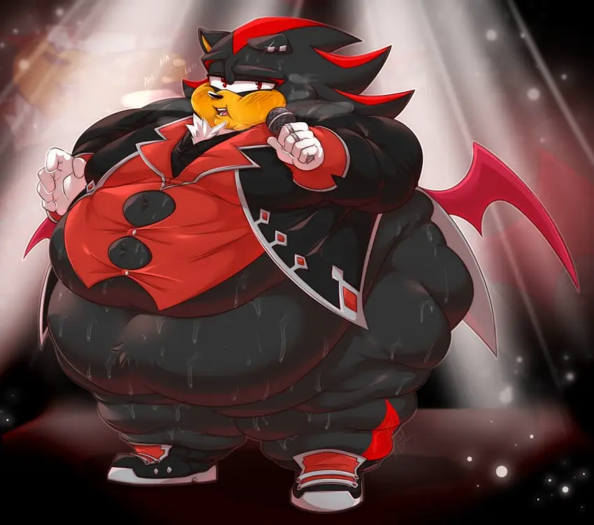 Image 2023,blush,1boy,male,sweat,furry,thick_thighs,thighs,male_only,belly,big_belly,huge_belly,anthro,sweatdrop,fat_male,sweating,sega,sonic_(series),sonic_the_hedgehog_(series),microphone,fat,overweight,fat_fetish,fat_rolls,morbidly_obese,obese,hedgehog,obese_anthro,overweight_anthro,fat_thighs,weight_gain,belly_overhang,obese_male,fat_belly,bhm,shadow_the_hedgehog,morbidly_obese_anthro,stretched_clothing,fatfur,morbidly_obese_male,ssbhm,fat_arms,fat_anthro,tututumy