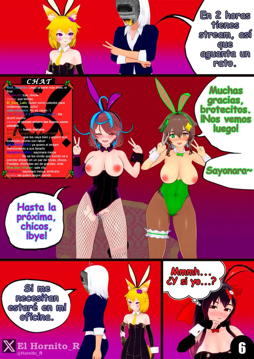 Image 1girls,big_breasts,blush,breasts,brown_eyes,female,large_breasts,long_hair,nipples,red_eyes,white_hair,2girls,black_hair,blue_hair,male,pussy,short_hair,thick_thighs,areolae,virtual_youtuber,2boys,femboy,trap,twitch,vtuber,blonde_hair,green_eyes,original_character,pussy_juice,purple_eyes,brown_hair,bunny_ears,bunny_girl,comic_page,fox_ears,fox_tail,koikatsu,bunnysuit,3girls,erect_nipples,spanish_text,otoko_no_ko,latam_virtual_youtuber,hispanic_virtual_youtuber,bunny_boy,emikukis,meica,fox_boy,masked_male,masked,ripped_pantyhose,page_6,el_hornito_r,former_idol_corp_member,idol_corp,idol_es,kendomurft,big_ribbon,yadidoll_zaotome