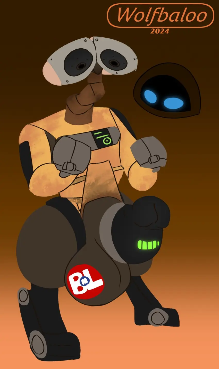 Image female, hi_res, male, penis, big_penis, disney, thick_thighs, solo_focus, balls, huge_cock, anthro, big_balls, genitals, orange_body, huge_balls, anthro_only, machine, metallic_body, robot, digitigrade, pixar, rust, disembodied_head, eve_(wall-e), wall-e, wall-e_(character), waste_allocation_load_lifter_earth-class, wolfbaloo