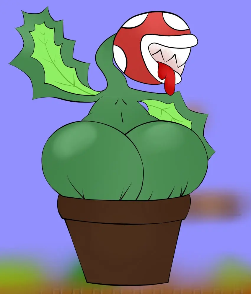 Image ass,big_ass,huge_ass,ambiguous_gender,mario_(series),nintendo,public,ass_focus,teasing,casual,casual_nudity,public_nudity,piranha_plant,plant_pot,super_smash_bros.,terebision,2_tongues,impossible_tongue,tongue_under_teeth