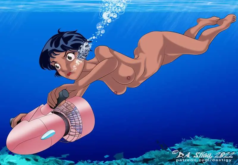 Image 1girls,big_breasts,breasts,female,human,nipples,solo,nude,dark_skin,water,ocean,casual,nudist,sea,underwater,skinny_dipping,swimming,alex_(totally_spies),totally_spies,air_bubbles,freediving,dastigy