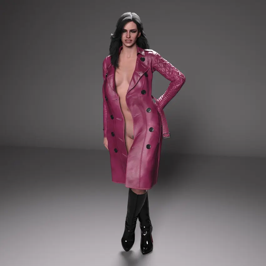 Image breasts,female,light-skinned_female,solo,black_hair,pussy,purple_eyes,posing,pubic_hair,3d,the_witcher_(series),the_witcher_3:_wild_hunt,yennefer,studio,dancingmorlock,modelling,naked_under_clothes