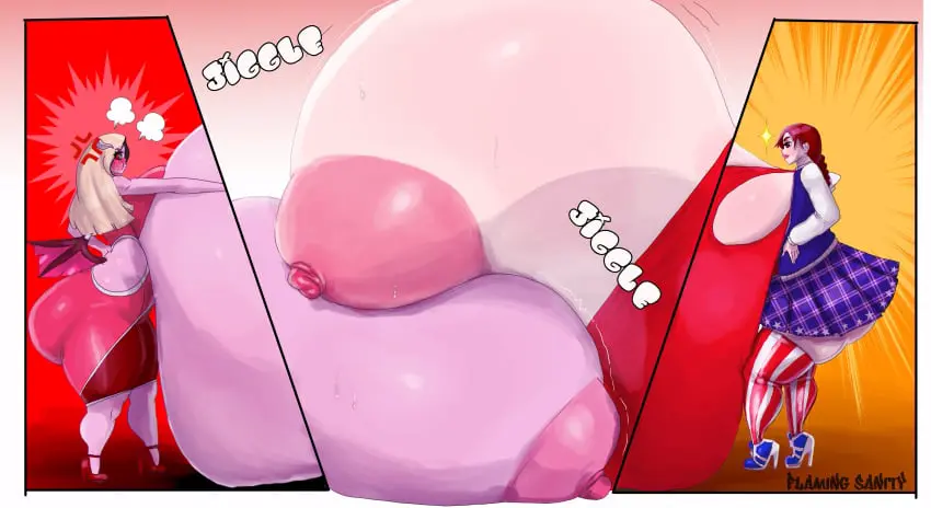 Image breasts,female,2girls,multiple_girls,breasts_bigger_than_head,breasts_bigger_than_torso,hyper_breasts,tagme,angry,hyper_ass,hyper,breasts_bigger_than_body,bursting_breasts,meat_wall_(body_type),colossal_breasts,flamingsanity,contest