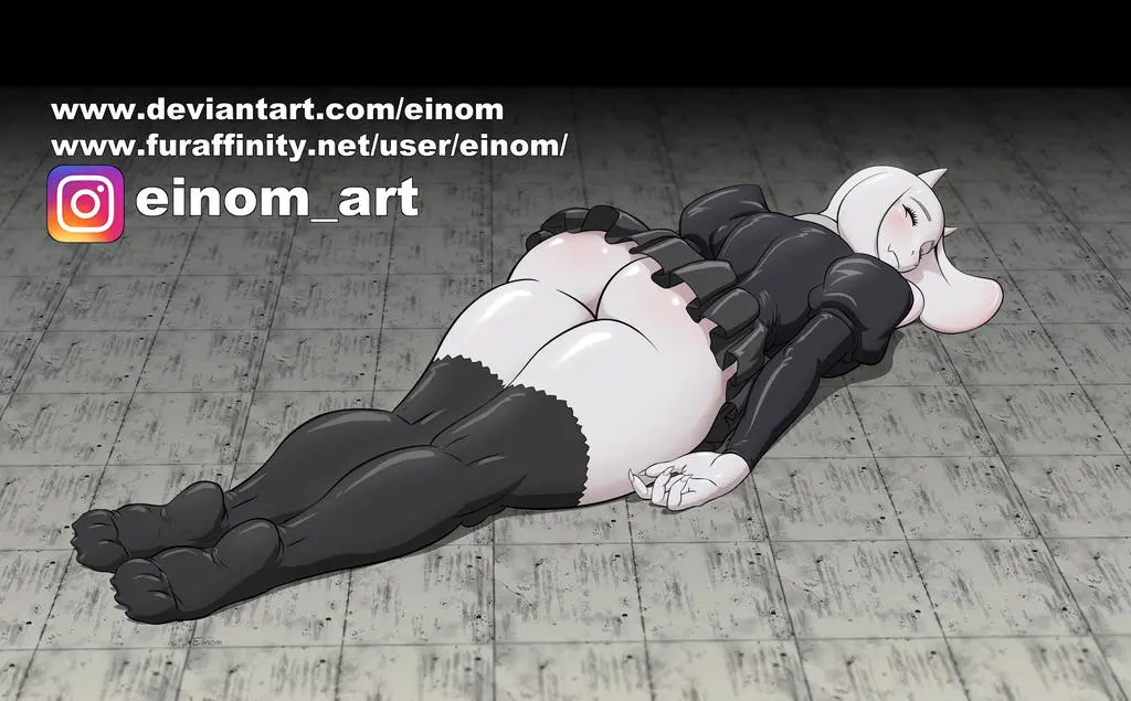 Image female,lying,ass,big_ass,big_butt,tagme,socks,unconscious,alternate_version_available,miniskirt,skirt,no_panties,legwear,lying_on_stomach,undertale,leggings,goat,toriel,undertale_(series),no_underwear,face_down,lying_down,long_socks,knocked_out,einom,faint,fainted,small_skirt