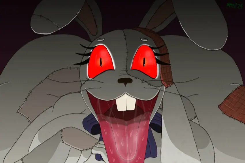 Image big_breasts,breasts,female,hi_res,looking_at_viewer,smile,solo,hand_on_head,tongue_out,lying,tongue,ass,big_butt,thick_thighs,wide_hips,smiling_at_viewer,eyelashes,teeth,drooling,saliva_string,anthro,saliva,bodily_fluids,mammal,wide_eyed,lagomorph,leporid,rabbit,hyper,buckteeth,mostly_nude,animate_inanimate,plushie,bow_ribbon,whiskers,five_nights_at_freddy's,saliva_on_tongue,scottgames,on_front,five_nights_at_freddy's:_security_breach,steel_wool_studios,vanny,vanny_(fnaf),horror_(theme),bow_tie,excessive_saliva,huge_tongue,m4n,scary,scary_face,bow_tie_only,hyper_tongue,patchwork_creature,tongue_hanging_out,pooling