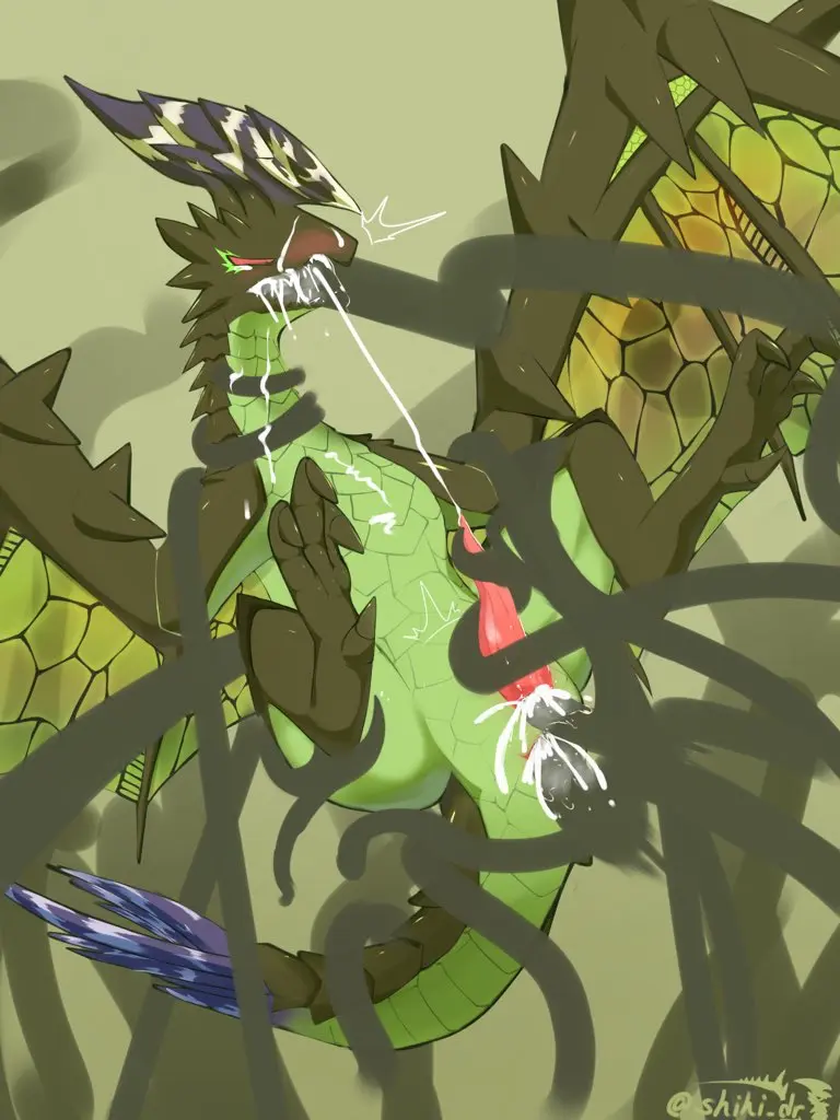 Image blush,red_eyes,simple_background,solo,cum,male,nude,penis,tail,erection,anal,anal_sex,male_only,wings,anus,mythology,european_mythology,penetration,genital_fluids,tentacle,bodily_fluids,genitals,claws,horn,scales,scalie,mythological_creature,dragon,mythological_scalie,western_dragon,feral,capcom,membrane_(anatomy),membranous_wings,monster_hunter,flying_wyvern,wyvern,liend,astalos