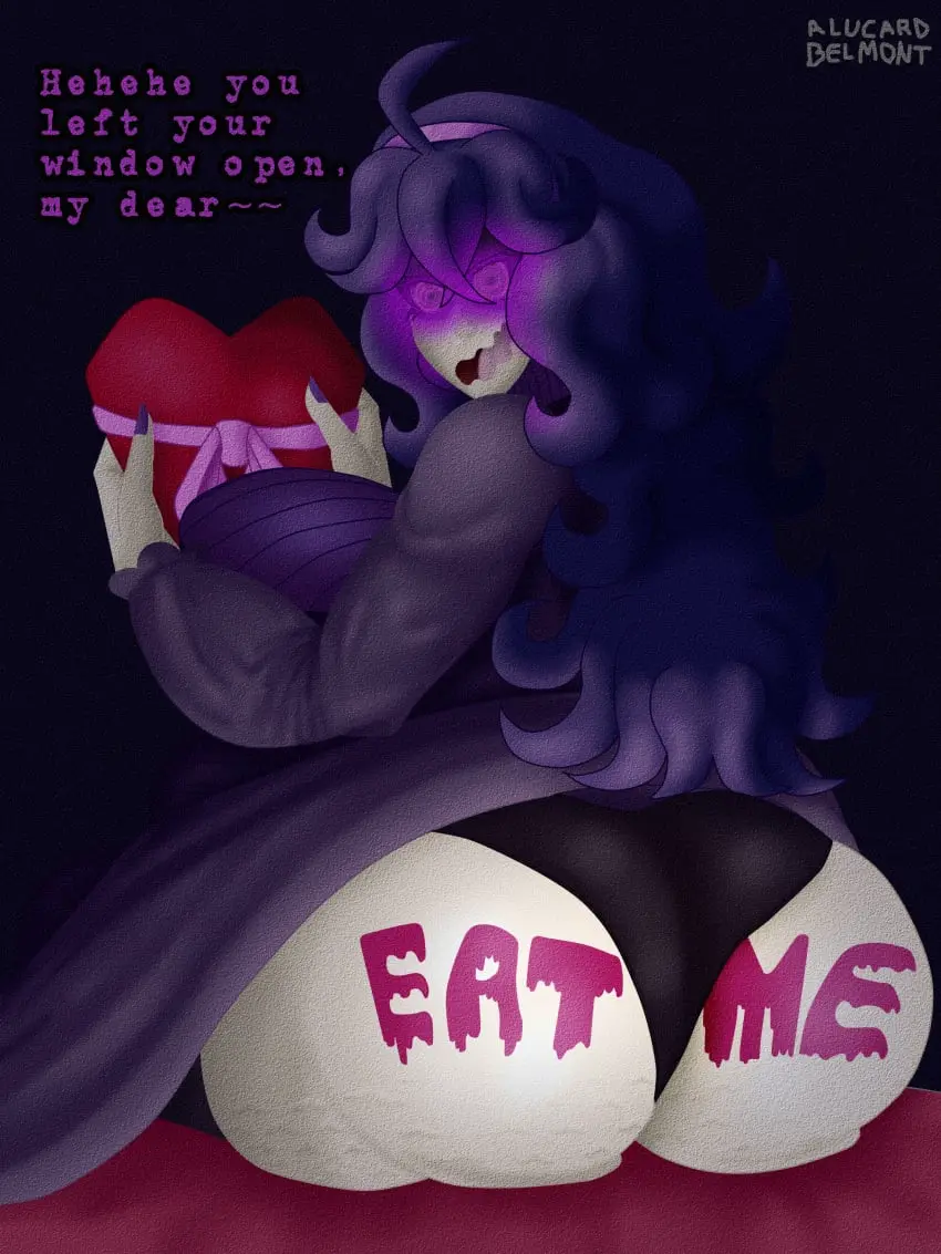 Image 1girls,big_breasts,breasts,female,female_only,human,pokemon,ass,big_ass,big_butt,solo_female,dress,pale-skinned_female,purple_eyes,pale_skin,purple_hair,pov,black_panties,dress_lift,ass_focus,english_text,chubby,chubby_female,plump,bodypaint,black_underwear,bbw,pokemon_xy,plump_ass,butt_focus,ass_bigger_than_head,hex_maniac,yandere,valentine's_day,human_characters_in_pokemon,alucard_belmont