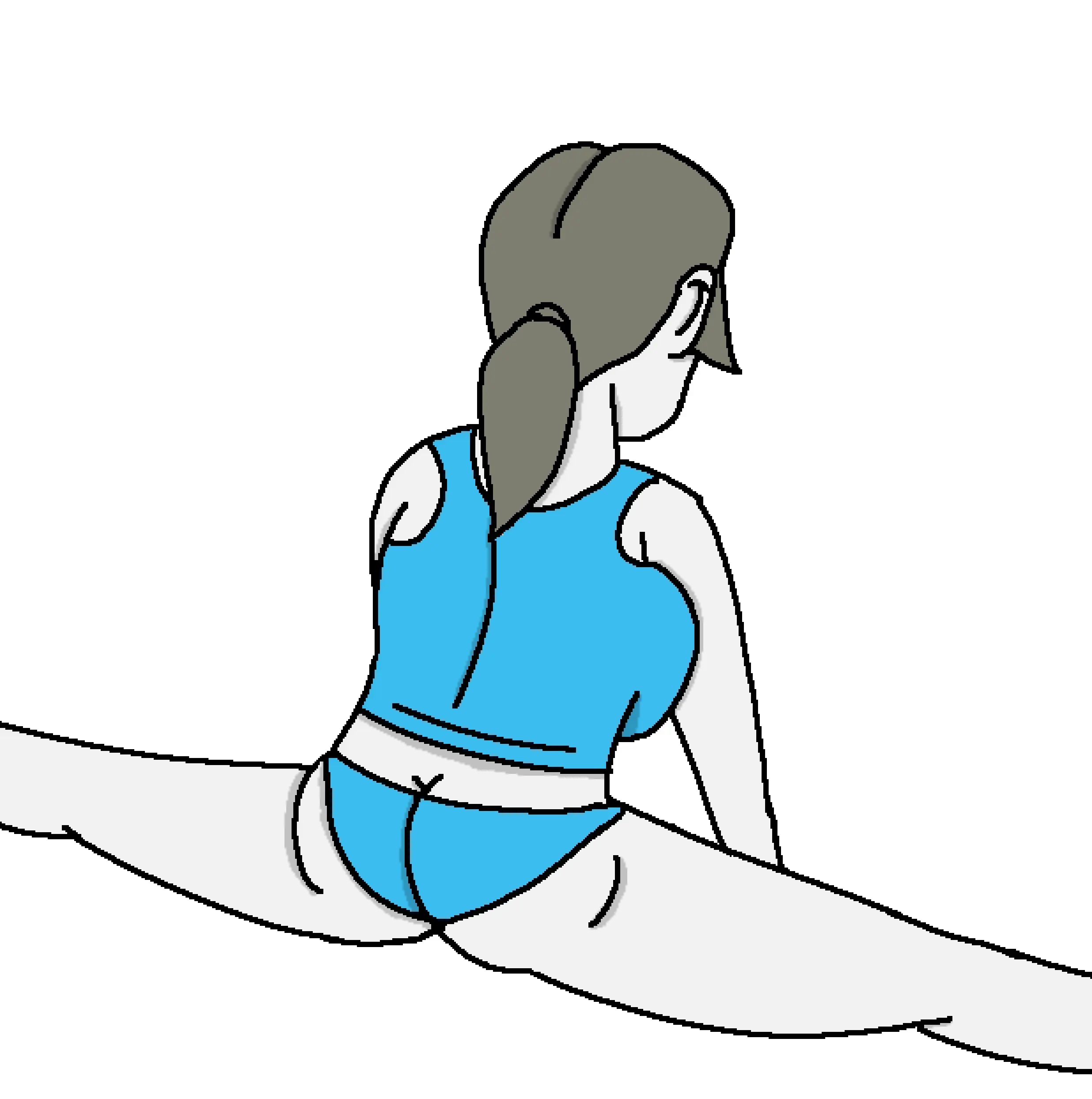 Image 1girls,female,panties,underwear,back_view,splits,wii_fit_trainer