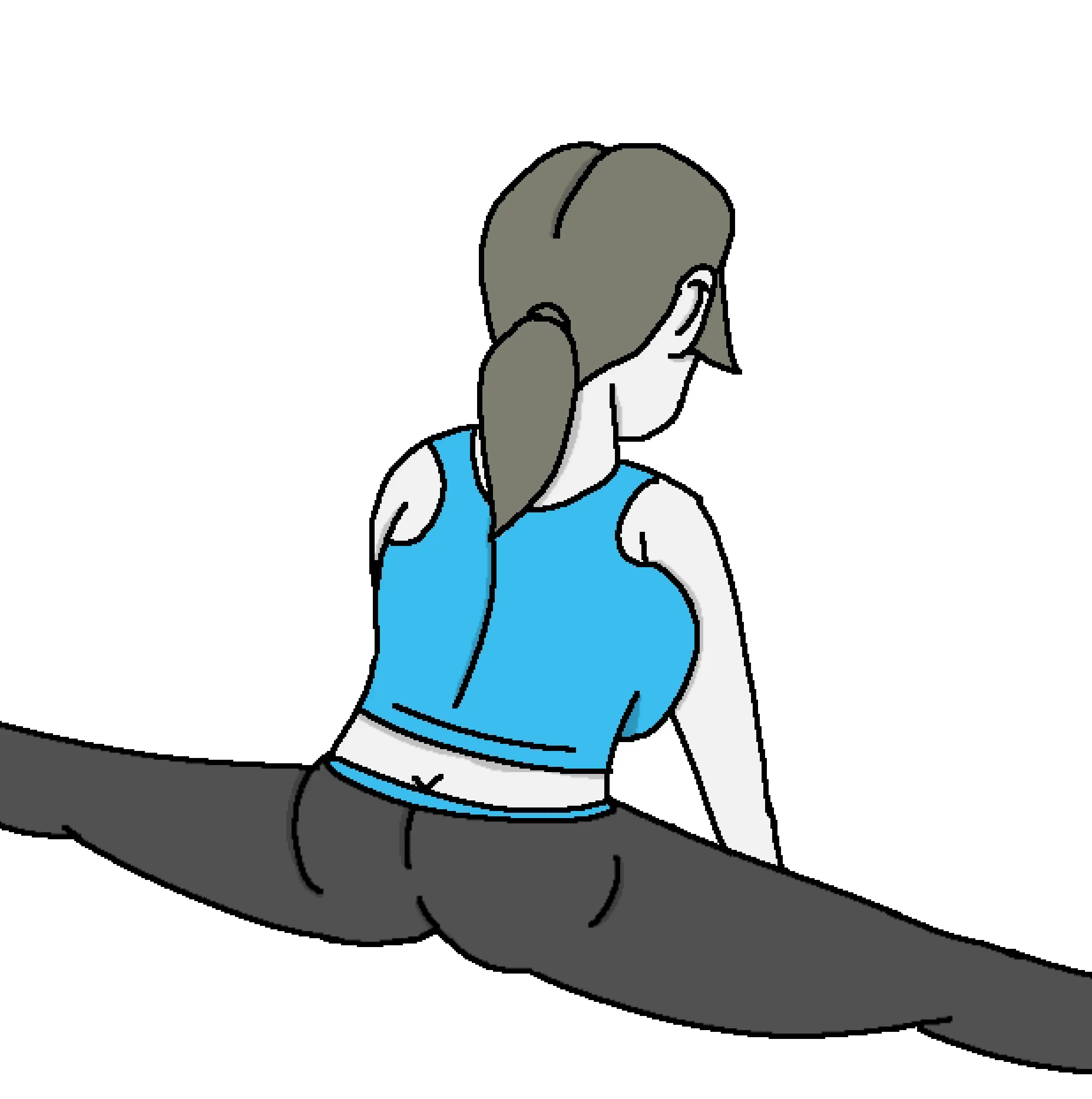Image 1girls,female,back_view,leggings,splits,wii_fit_trainer