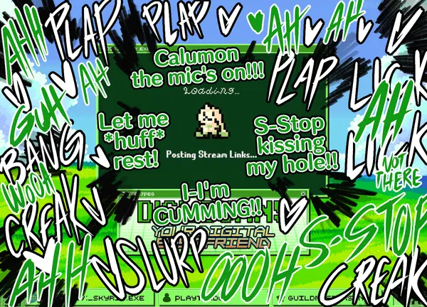 Image text,tagme,sound_effects,english_text,speech_bubble,bandai_namco,digimon,digimon_(species),heart_symbol,onomatopoeia,heart_eyes,musk,musk_clouds,crushpepper,terriermon