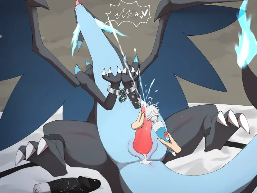 Image hi_res,red_eyes,solo,cum,male,nude,penis,pokemon,pokemon_(species),tail,erection,wings,anus,spreading,mythology,nintendo,genital_fluids,bodily_fluids,genitals,sex_toy,claws,dildo,4:3,scalie,generation_6_pokemon,penile,animal_genitalia,mythological_creature,dragon,mythological_scalie,feral,fire,genital_slit,bound,restraints,vibrator,cuff_(restraint),membrane_(anatomy),membranous_wings,disembodied_hand,handcuffed,handcuffs,metal_cuffs,vibrator_on_penis,wand_vibrator,mega_evolution,charizard,spread_slit,mega_charizard,mega_charizard_x,liend