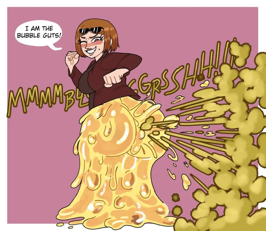 Image female,huge_ass,slime,slime_girl,fart,fart_fetish,farting,goo_transformation,half-human