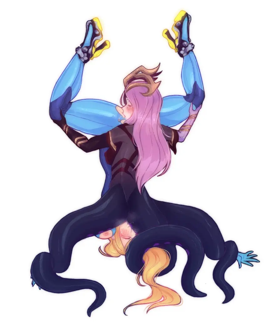Image female,female_only,human,long_hair,blue_eyes,ponytail,headgear,blonde_hair,monster_girl,yuri,hair_pull,interspecies,bodysuit,2024,69,69_position,league_of_legends,commission,crossover,crown,metroid,samus_aran,cephalopod,cephalopod_humanoid,hair_pulling,upside-down,commissioner_upload,tentacle_around_arm,held_upside_down,pulling_hair,crossover_pairing,crossover_ship,zero_suit,zero_suit_samus,crack_pairing,merfolk,crossover_shipping,eclipse_series,crack_ship,coven_nami,ikaatako,nami_(league_of_legends),ponytail_grab