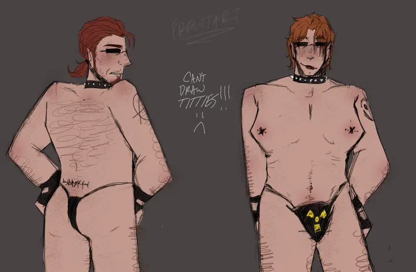 Image breasts,female,solo,1boy,male,choker,male_only,tattoo,tattoo_on_arm,ginger,topless,fishnets,fat_male,thong,male_focus,nipple_piercing,topless_female,ginger_hair,fat,sunglasses,topless_male,piercings,body_hair,pubic_hair_peek,fishnet_stockings,mullet,duke_nukem,tramp_stamp,postal_(series),postal_dude,ginger_pubic_hair,postal_doe,sunglasses_on_face