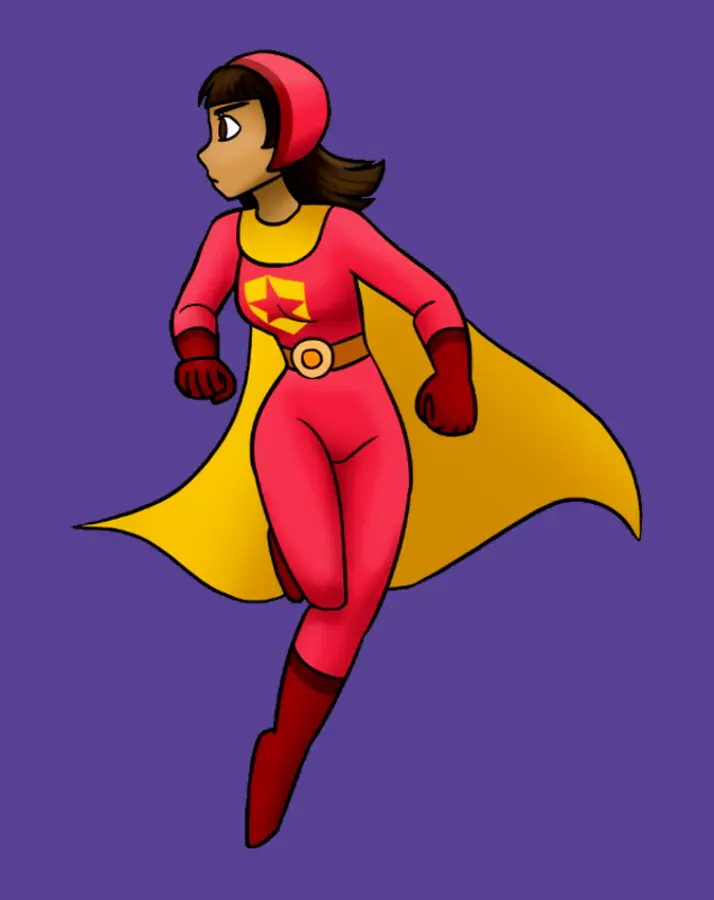 Image 1girls,female,solo,aged_up,superheroine,safe_for_work,becky_botsford,wordgirl