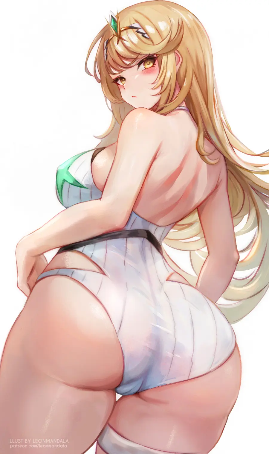 Image breasts,female,female_only,solo,ass,sideboob,tagme,nintendo,xenoblade_(series),xenoblade_chronicles_2,leonmandala,mythra