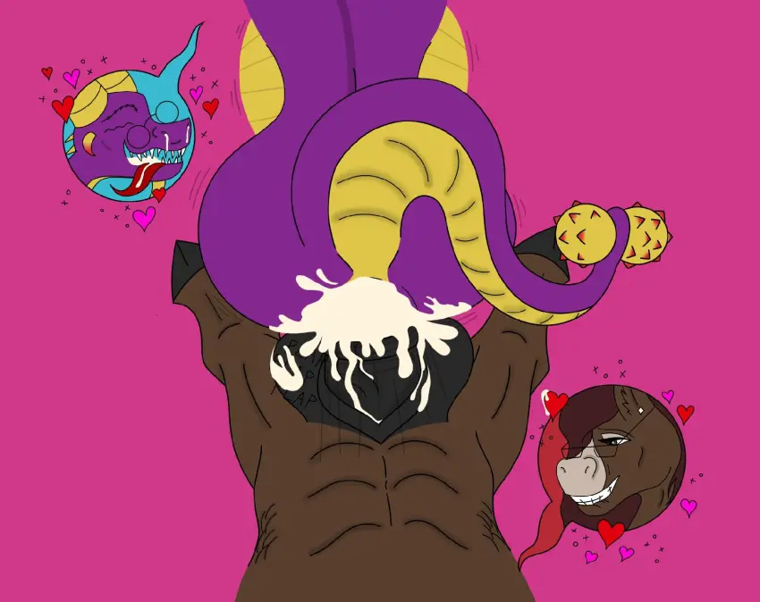 Image hi_res,simple_background,cum,cum_in_mouth,male,tail,duo,cum_in_ass,male/male,eyewear,glasses,anthro,cum_inside,mythology,european_mythology,looking_pleasured,genital_fluids,inflation,bodily_fluids,mammal,scales,scalie,purple_body,abs,mythological_creature,dragon,mythological_scalie,western_dragon,cum_in_nose,heart_symbol,equid,equine,asinus,donkey,purple_scales,chris_monty,christian_sindoni,clubbed_tail,sebastian_yegolide,weapon_tail
