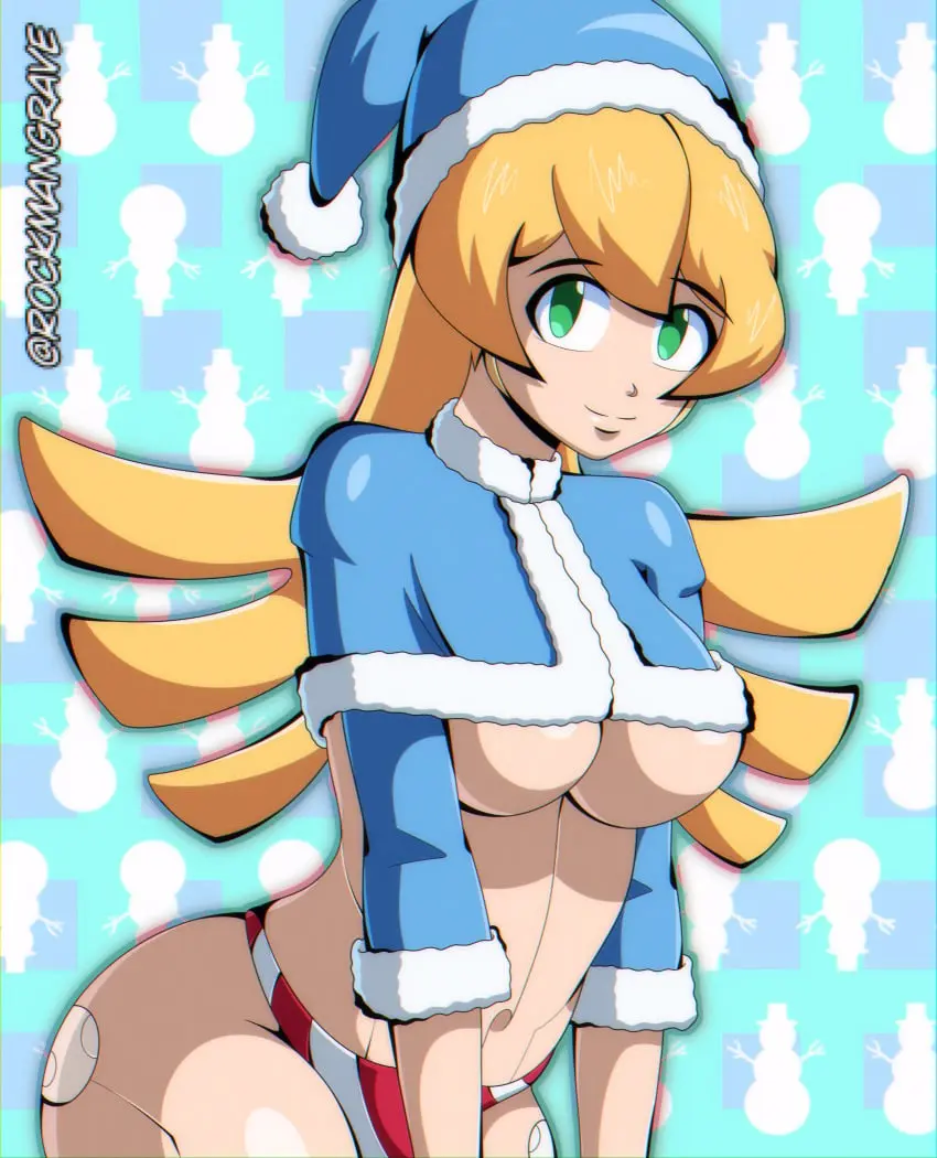 Image 1girls,breasts,female,panties,thighs,underboob,blonde_hair,robot,android,cinnamon_gaudille,mega_man,mega_man_x,rockmangrave