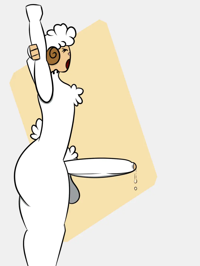 Image hi_res,open_mouth,solo,male,penis,tail,ass,big_butt,big_penis,erection,side_view,balls,anthro,closed_eyes,big_balls,genital_fluids,bodily_fluids,fur,genitals,mammal,precum,horn,foreskin,uncircumcised,precum_drip,3:4,dripping,bovid,fluffy,fluffy_tail,tuft,pubes,caprine,sheep,pink_nose,stretching,leaking_precum,chest_tuft,morning_wood,yawn,curly_(curlyboy),curlyboy