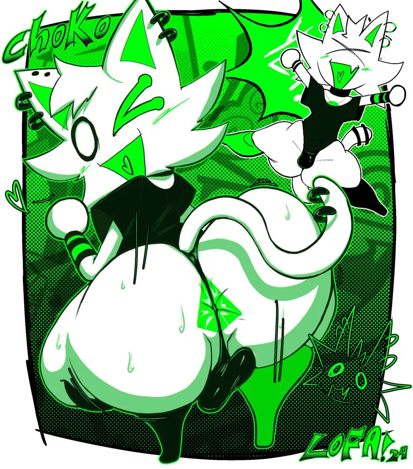 Image shirt,1boy,male,furry,ass,big_ass,big_butt,bubble_butt,wide_hips,cat_ears,femboy,balls,anthro,anus,original,cat_tail,fur,ear_piercing,feline,thong,white_body,asshole,white_fur,anus_peek,ballsack,twerking,choko_(cookizzz222),lofasnofa