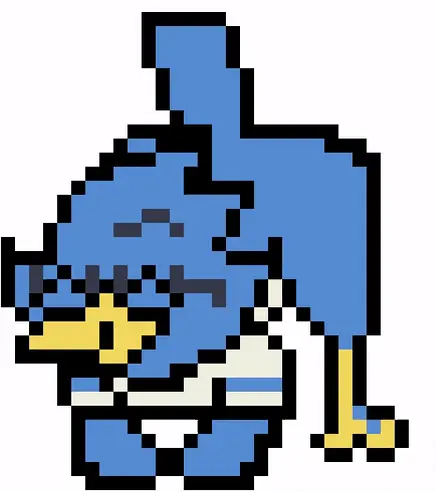 Image simple_background, smile, solo, white_background, 1boy, male, tail, tail_wagging, furry, thick_thighs, male_only, glasses, thick_ass, closed_eyes, bent_over, animated, loop, short_sleeves, white_shirt, bottomless, blue_body, ass_up, avian, bird, head_down_ass_up, deltarune, bottomless_male, raised_eyebrow, shaking_ass, shaking_butt, bird_boy, yellow_beak, animation, anonymous_artist, sprite, wagging_tail, sprite_edit, sprite_art, bird_tail, no_source, deltarune_chapter_2, berdly