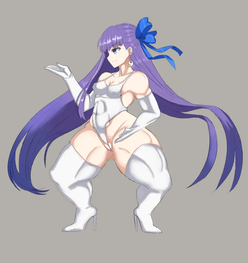 Image breasts,female,female_only,nipples,open_mouth,simple_background,solo,very_long_hair,absurdres,bangs,blue_eyes,gloves,thighhighs,earrings,small_breasts,thighs,text,spread_legs,hair_ribbon,purple_hair,twintails,high_heels,ribbon,leotard,erect_nipples,magic,femsub,fate_(series),glowing,gameplay_mechanics,erect_nipples_under_clothes,muscle_girl,fate/grand_order,humor,meltryllis,opera_gloves,muscle_growth,fate/extra_ccc,haigure,chokai