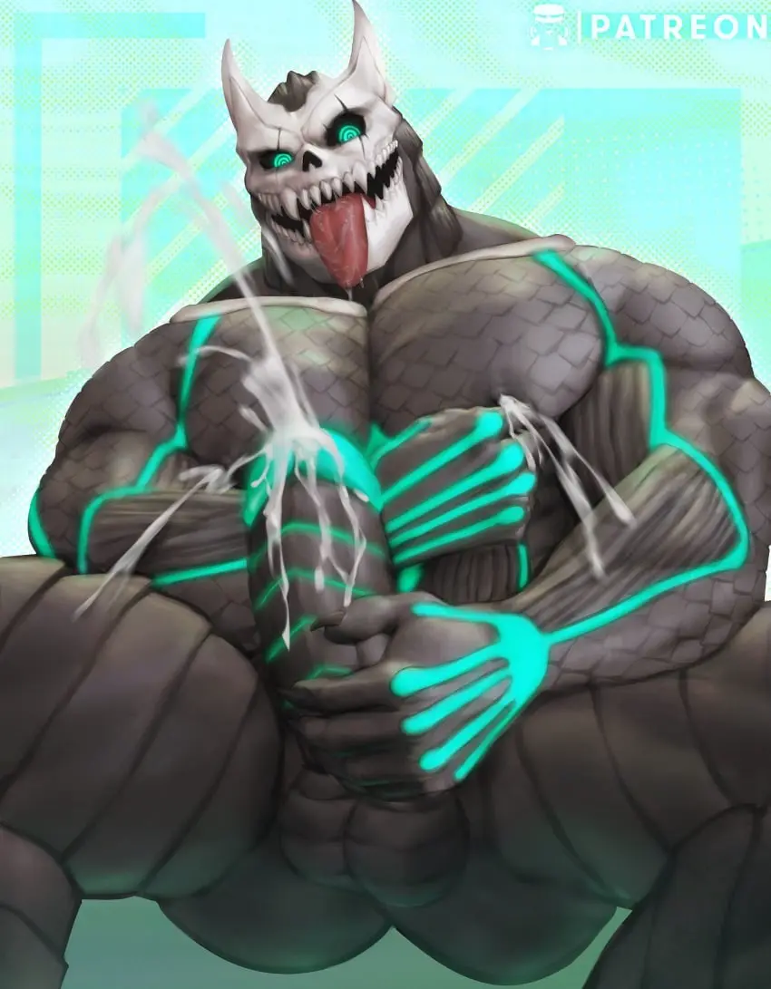 Image nipples,cum,male,penis,big_penis,erection,muscular,muscular_male,male_only,yaoi,balls,monster,bara,male_nipples,big_balls,masturbation,kaiju_no.8,kafka_hibino,kaiju_no.8_(kafka),bozi,bozi_exe