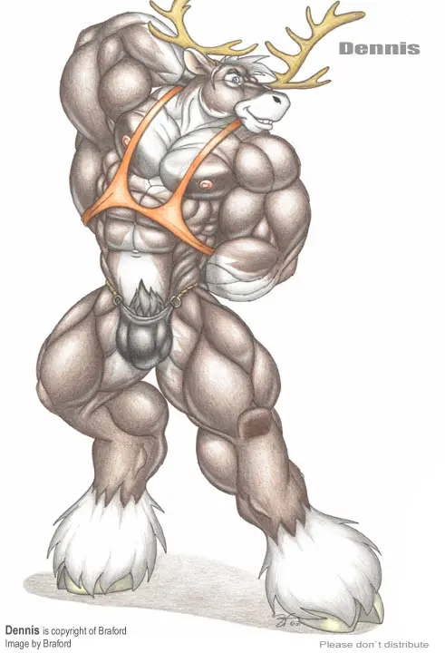 Image clothing,nipples,shirt,simple_background,solo,standing,white_background,white_hair,blue_eyes,male,underwear,muscular,muscular_male,pink_nipples,grinning_at_viewer,hair,anthro,pose,bulge,penis_outline,fur,mammal,multicolored_body,multicolored_fur,two_tone_body,two_tone_fur,muscular_anthro,horn,antlers,thong,white_body,genital_outline,big_muscles,brown_fur,hand_behind_back,tank_top,deer,tuft,topwear,hooves,brown_body,white_fur,pubes,detailed_bulge,hand_behind_head,leg_tuft,huge_muscles,new_world_deer,reindeer,ankle_tuft,braford,white_hooves