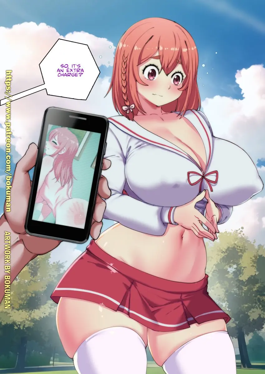 Image 1girls,big_breasts,blush,breasts,clothing,female,hair_ornament,looking_at_viewer,red_eyes,shirt,standing,1boy,male,short_hair,thick_thighs,thighs,voluptuous,embarrassed,cleavage,solo_focus,huge_breasts,pink_hair,voluptuous_female,stockings,hair_ribbon,school_uniform,pov,outdoors,public,skirt,holding_object,ribbon,alternate_breast_size,hanging_breasts,legwear,speech_bubble,microskirt,uniform,holding_phone,phone,crop_top,prostitution,curvaceous_female,alternate_body_type,sailor_uniform,kanojo_okarishimasu,sakurasawa_sumi,bokuman