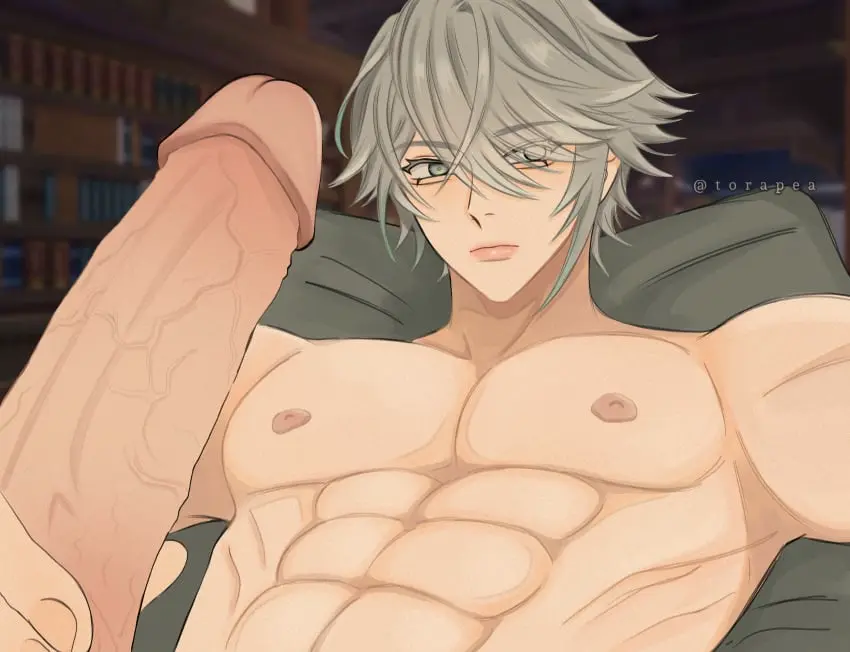 Image breasts,male,penis,big_penis,male_only,huge_breasts,genshin_impact,blowjob,cumming,male_focus,alhaitham_(genshin_impact)