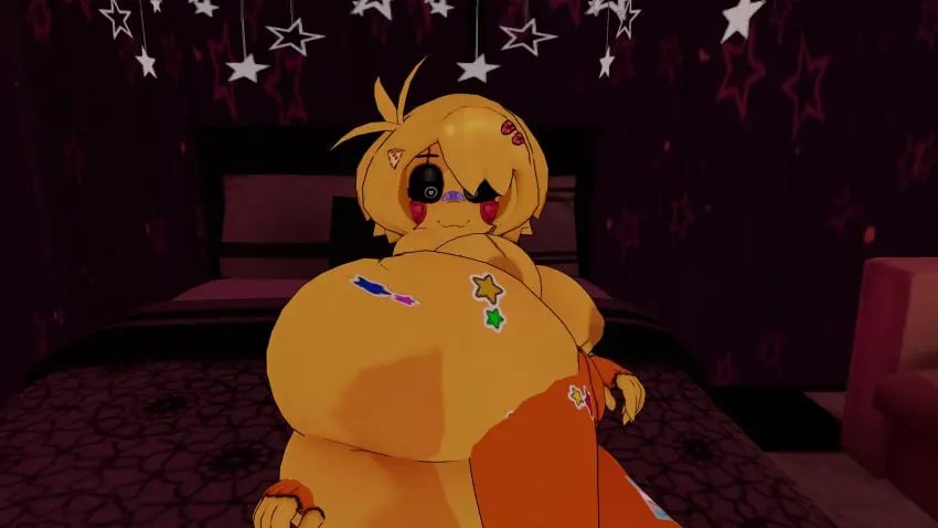 Image 1girls,big_breasts,breasts,female,solo,pussy,ass,big_ass,solo_female,3d,presenting_hindquarters,five_nights_at_freddy's,fredina's_nightclub,toy_chica_(fnaf),vrchat